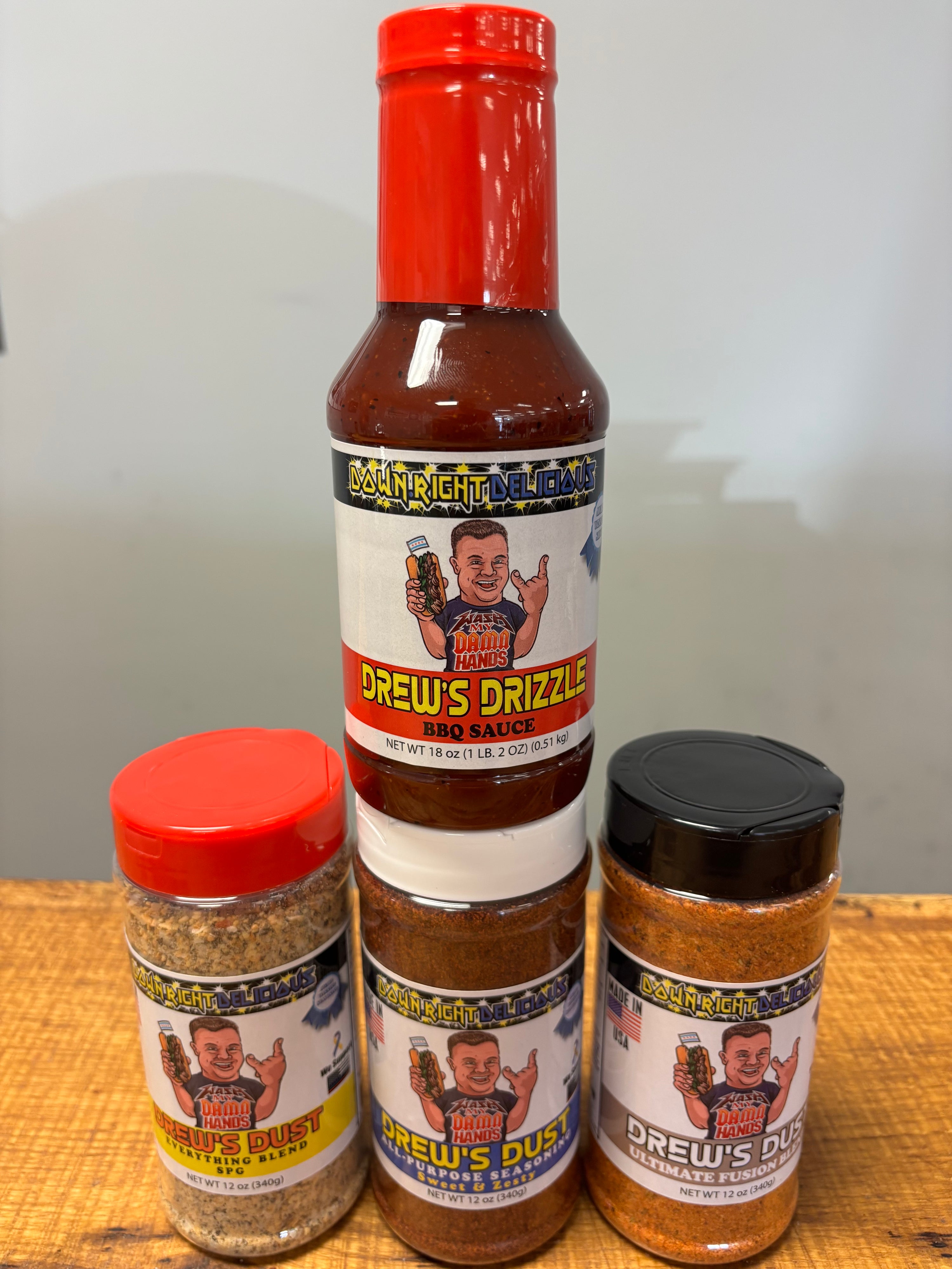 down.rightdelicious Drew's Seasoning & Sauce Bundle